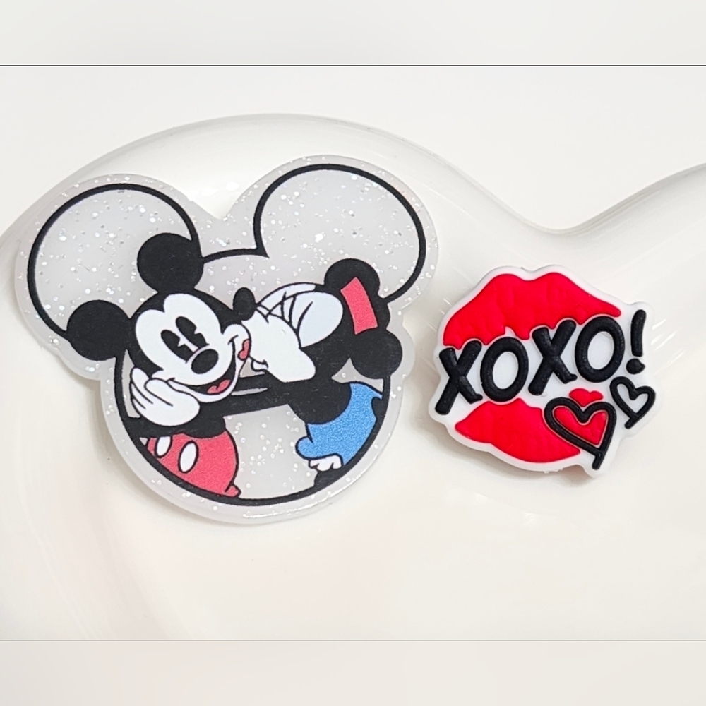 Mouse Flatback‎ Focal Bead XOXO Kiss Badge Keychain Bag Clip Magnet Crafts